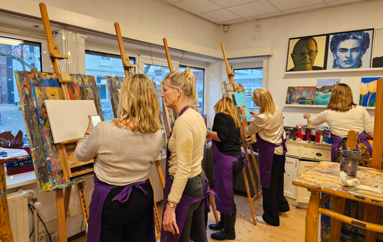 Schilderworkshop naar keuze (2 of 2,5 uur) + koffie/thee