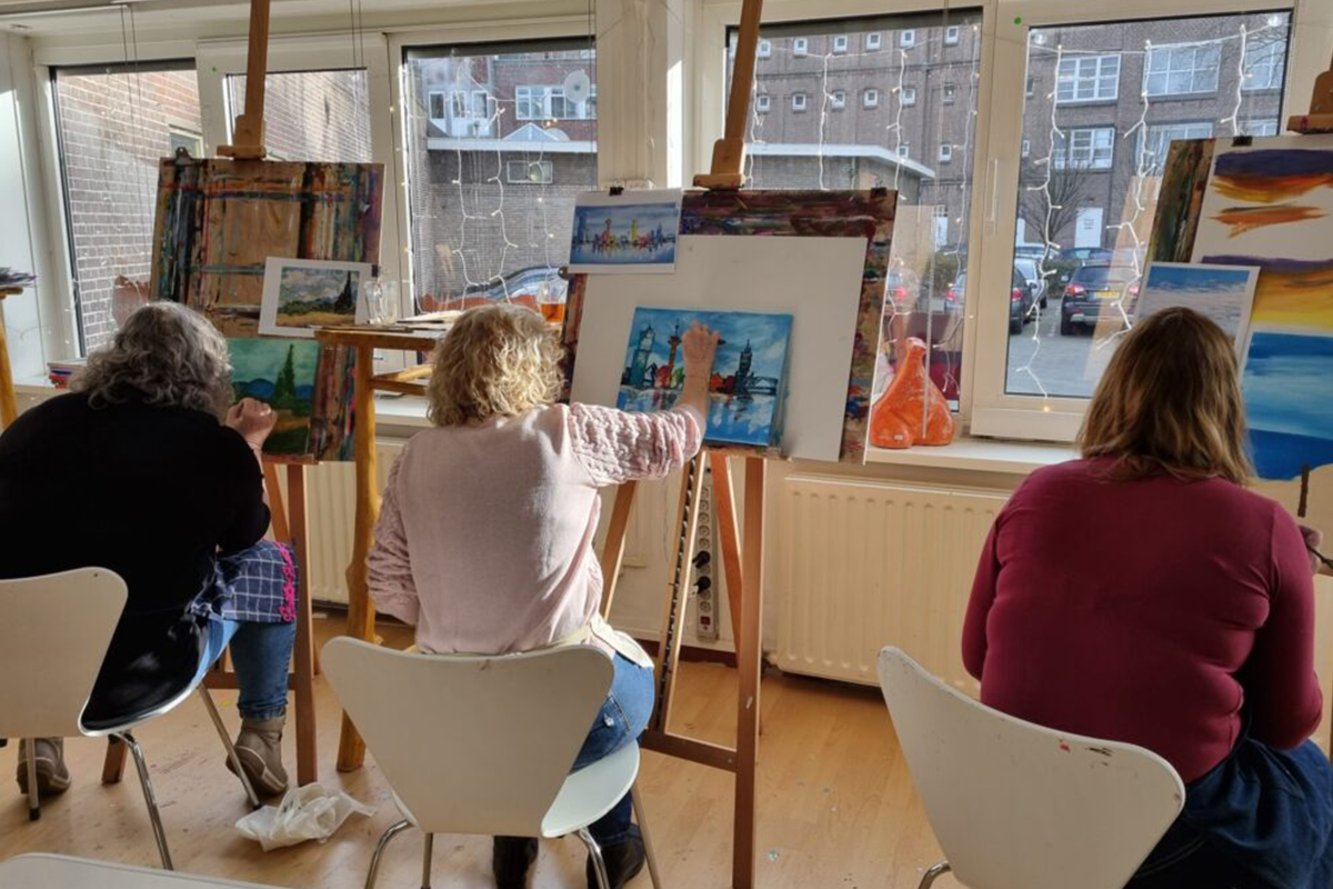 Schilderworkshop naar keuze (2 of 2,5 uur) + koffie/thee 