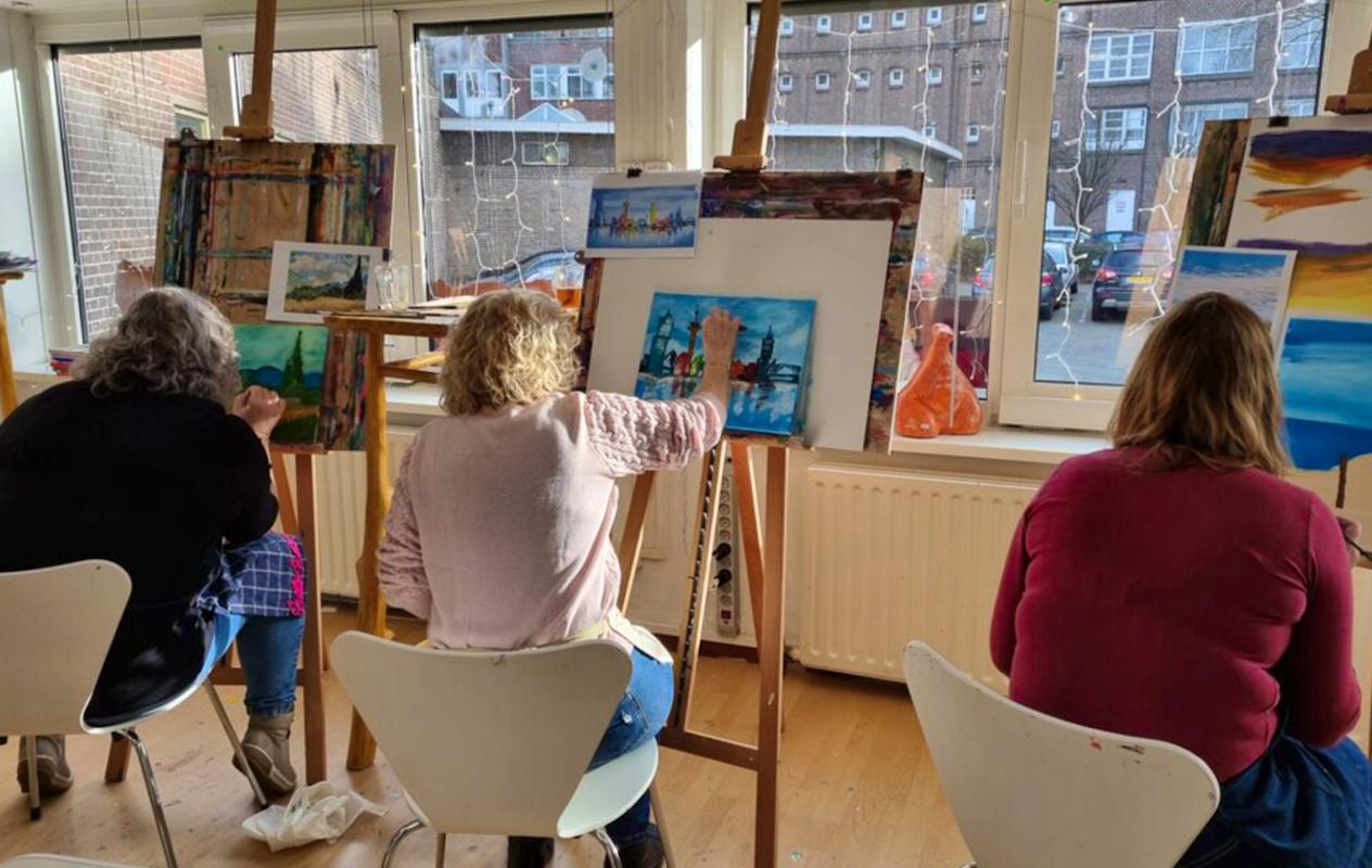 Schilderworkshop naar keuze (2 of 2,5 uur) + koffie/thee