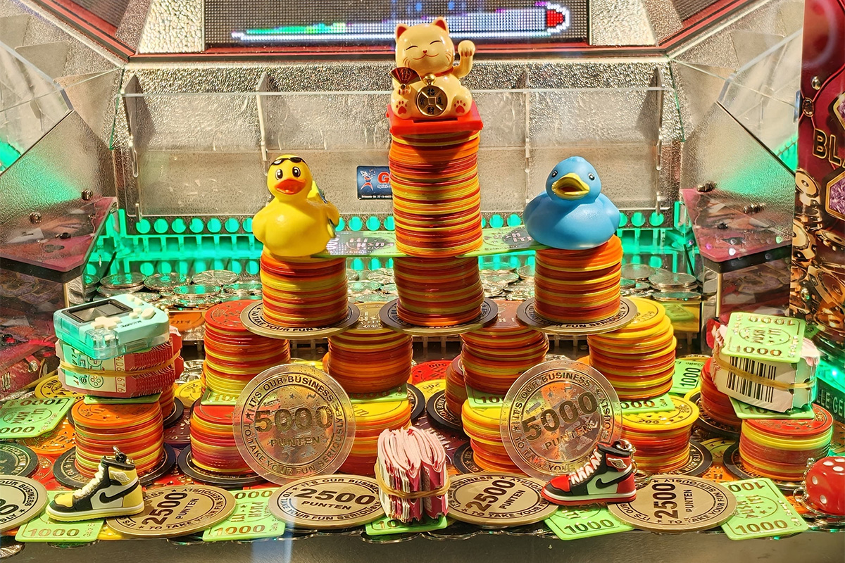 Speelmunten voor de Kermispusher + evt. arcadehal bij Let's Play-It