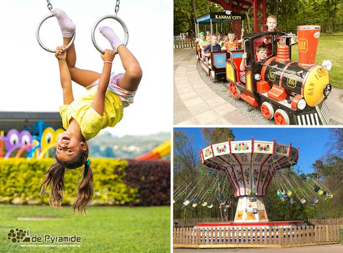 6 speelmunten voor Lunapark bij de Pyramide van Austerlitz
