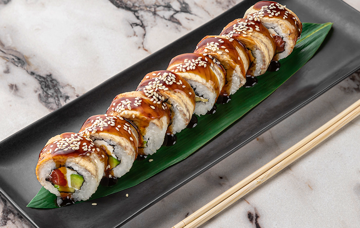 Sushibox om af te halen bij Bobby's Sushi (5 rollen)