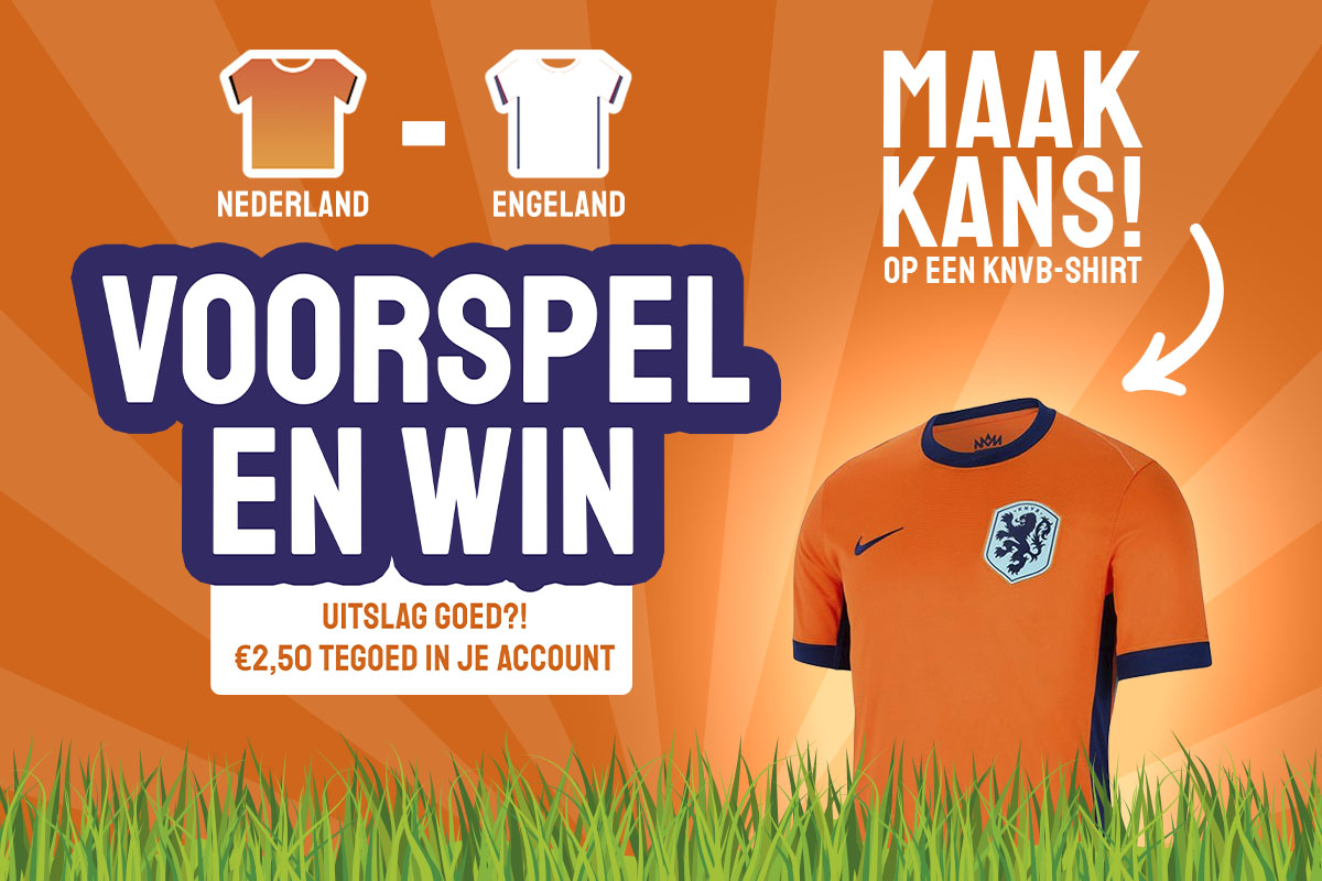 Voorspel en Win! KNVB-shirt + €2,50 Tripper tegoed