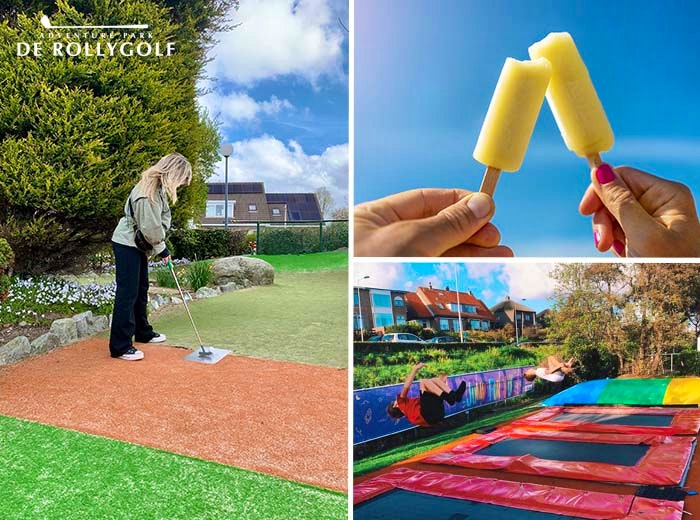 Entreeticket De Rollygolf + trampolines + ijsje