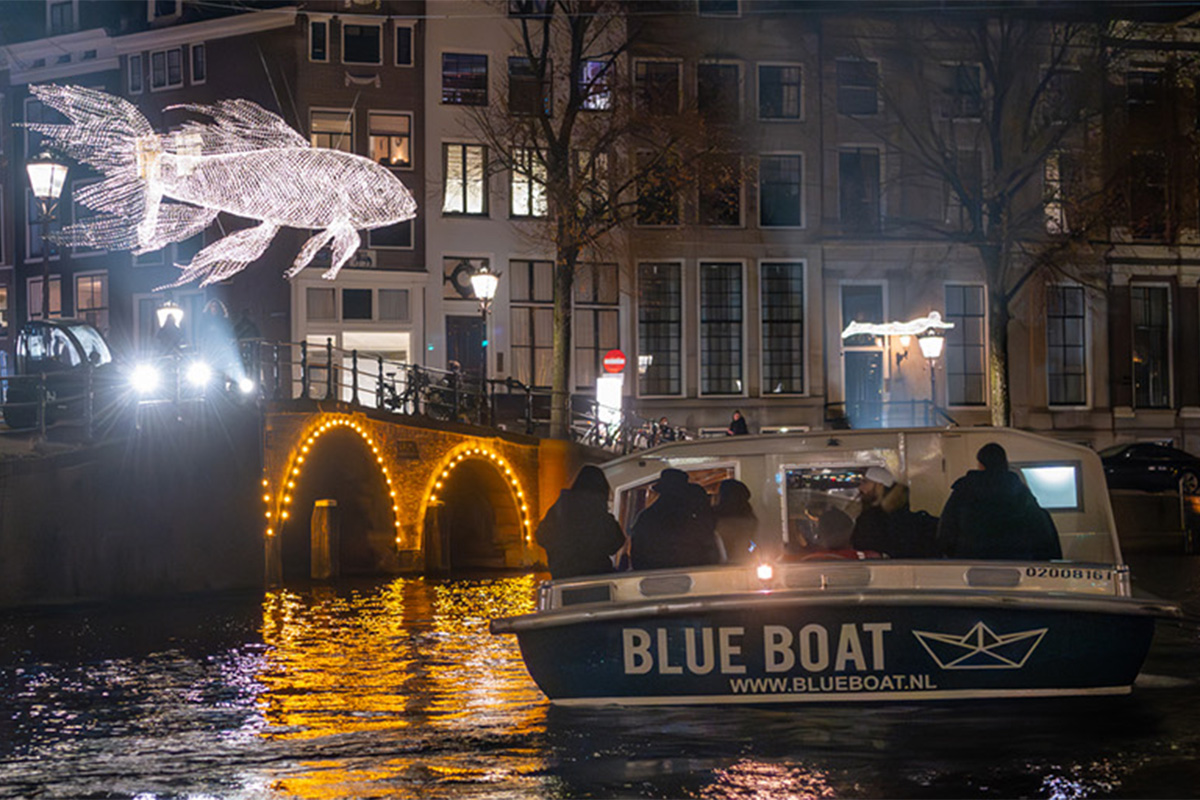Amsterdam Light Festival rondvaart via Blue Boat