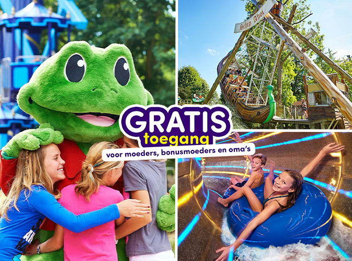 Entree Attractiepark Duinrell + Tikibad op 9 & 10 mei: moeders gratis! 💕