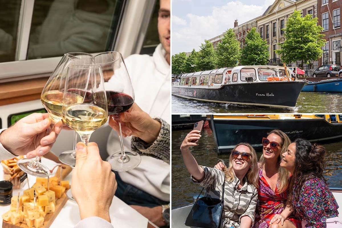 Avondrondvaart door Haarlem met een kaas- en wijnproeverij
