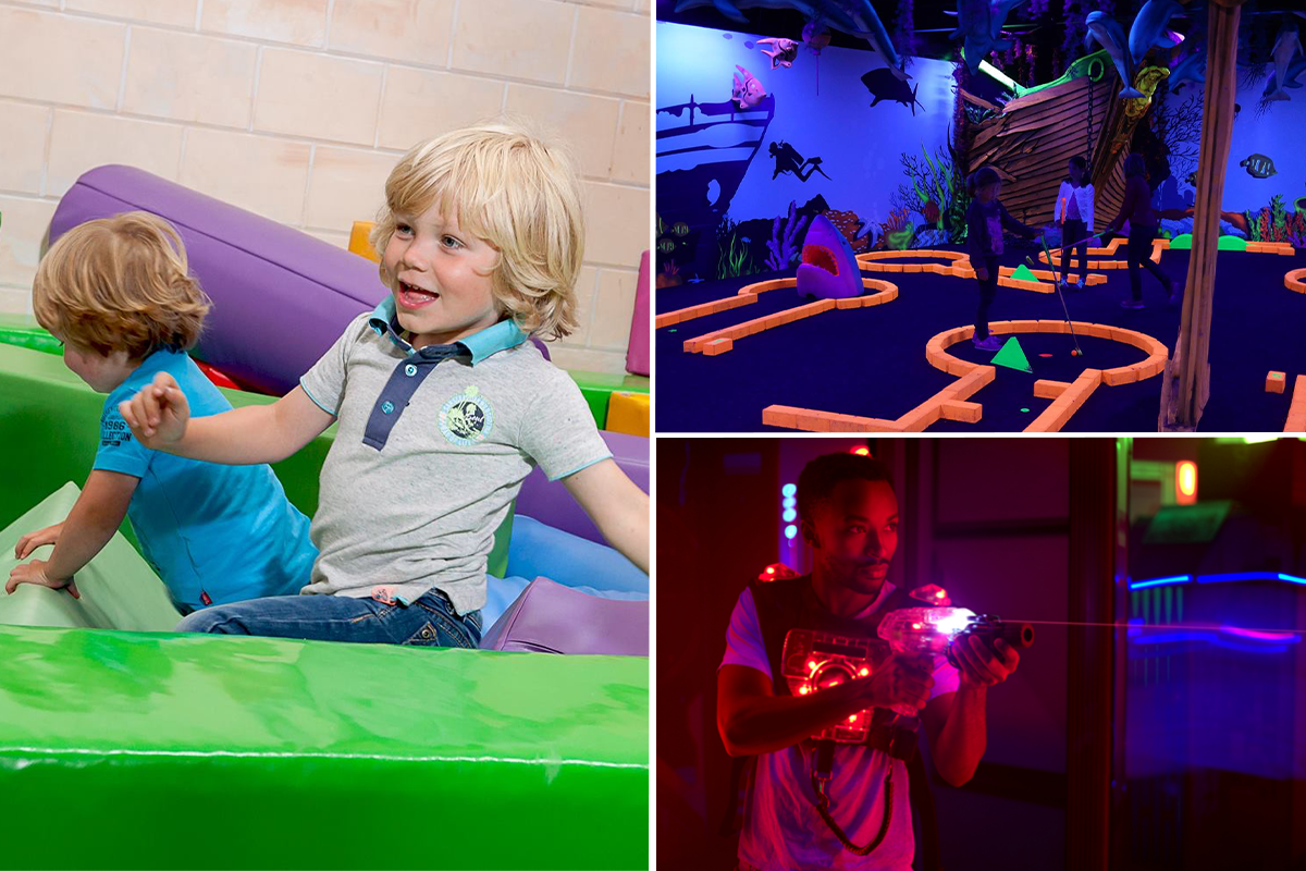 Entreeticket Kidsplay + Glowgolf  of Lasergamen bij Adventuredome 