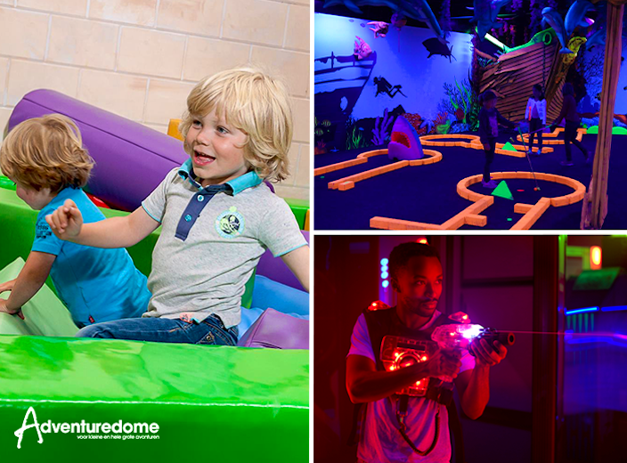 Entreeticket Kidsplay, Glowgolf  of Lasergamen bij Adventuredome