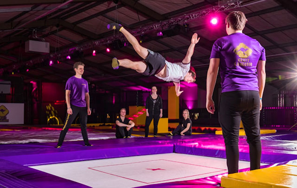 Volop springplezier bij trampolinepark Krazy Kangaroo in Apeldoorn