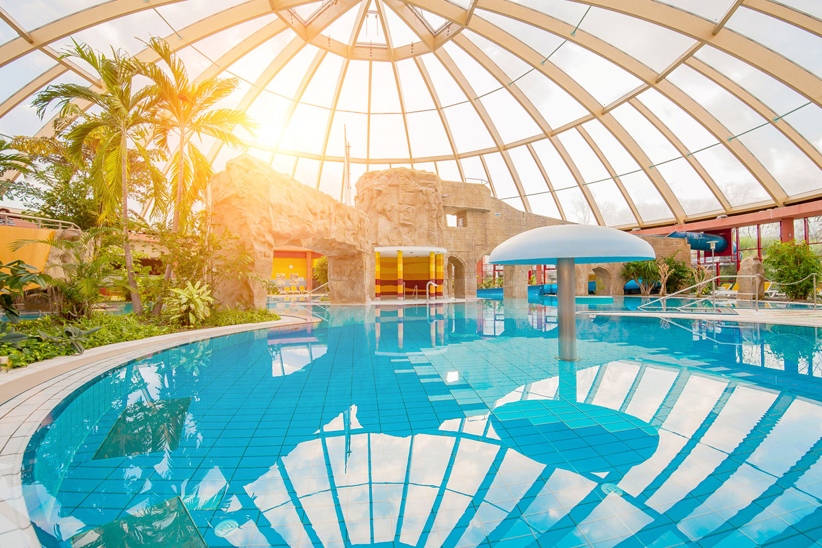 Dagentree tropisch zwembad bij Atlantis Dorsten