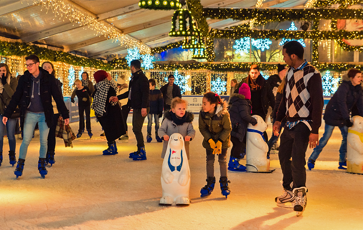 Schaatsen, 2 drankjes + entree Grand Carrousel Winterland Hasselt