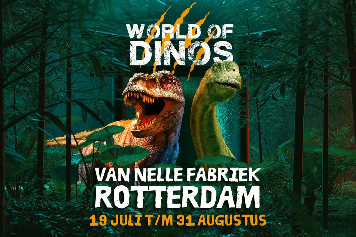 Entreeticket World of Dinos in de Van Nelle Fabriek Rotterdam