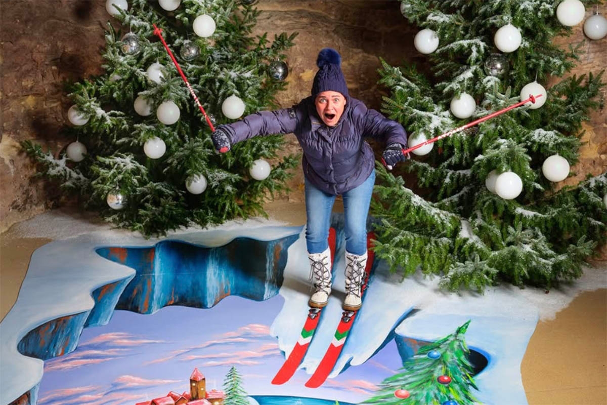 Kerstarrangement in de grotten