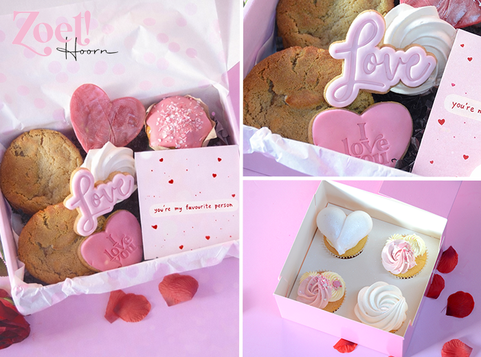 Valentijn giftbox of cupcakes van Zoet! Hoorn