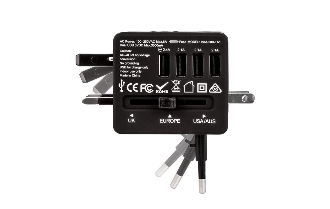 Adapter mondial universel avec 4 ports USB