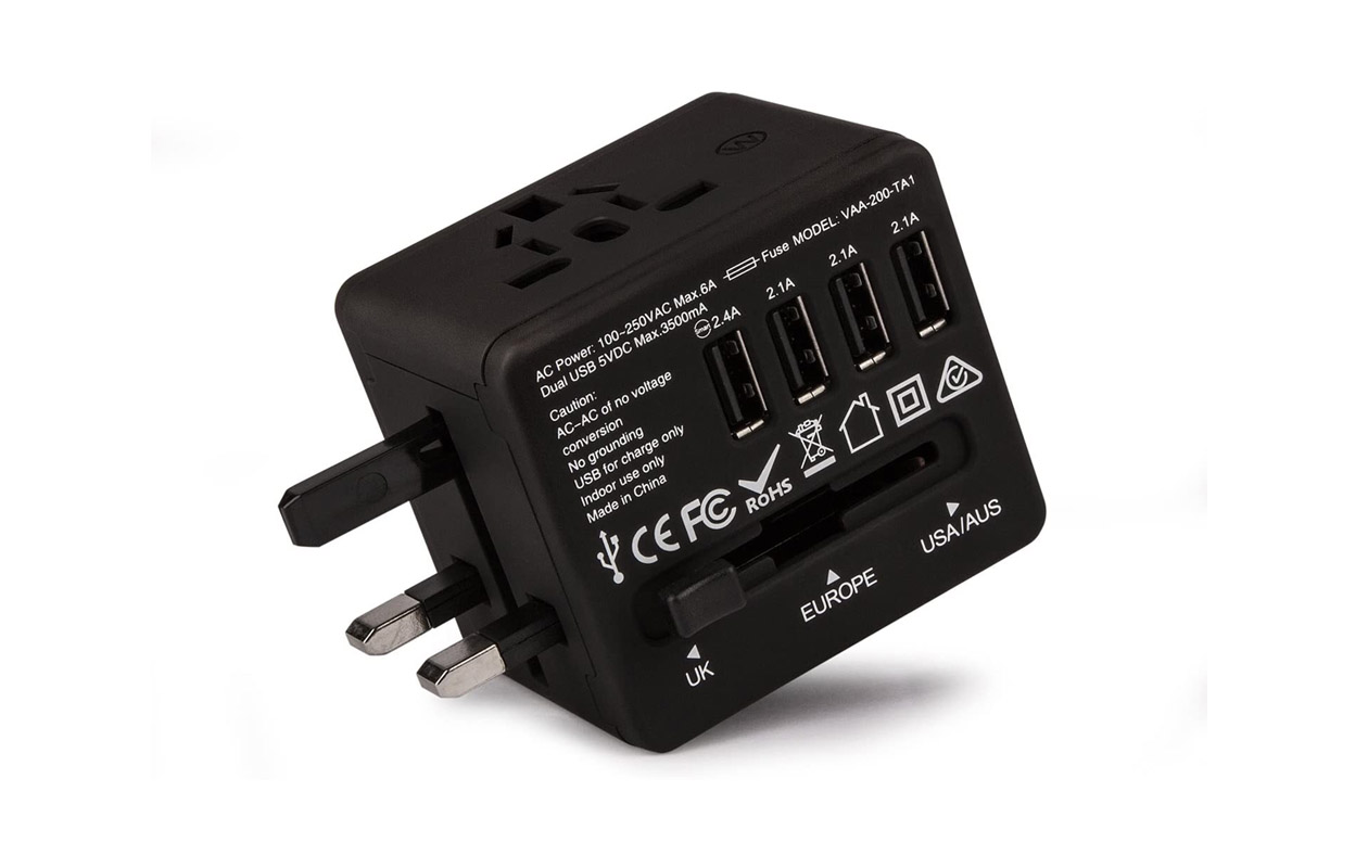 Adapter mondial universel avec 4 ports USB