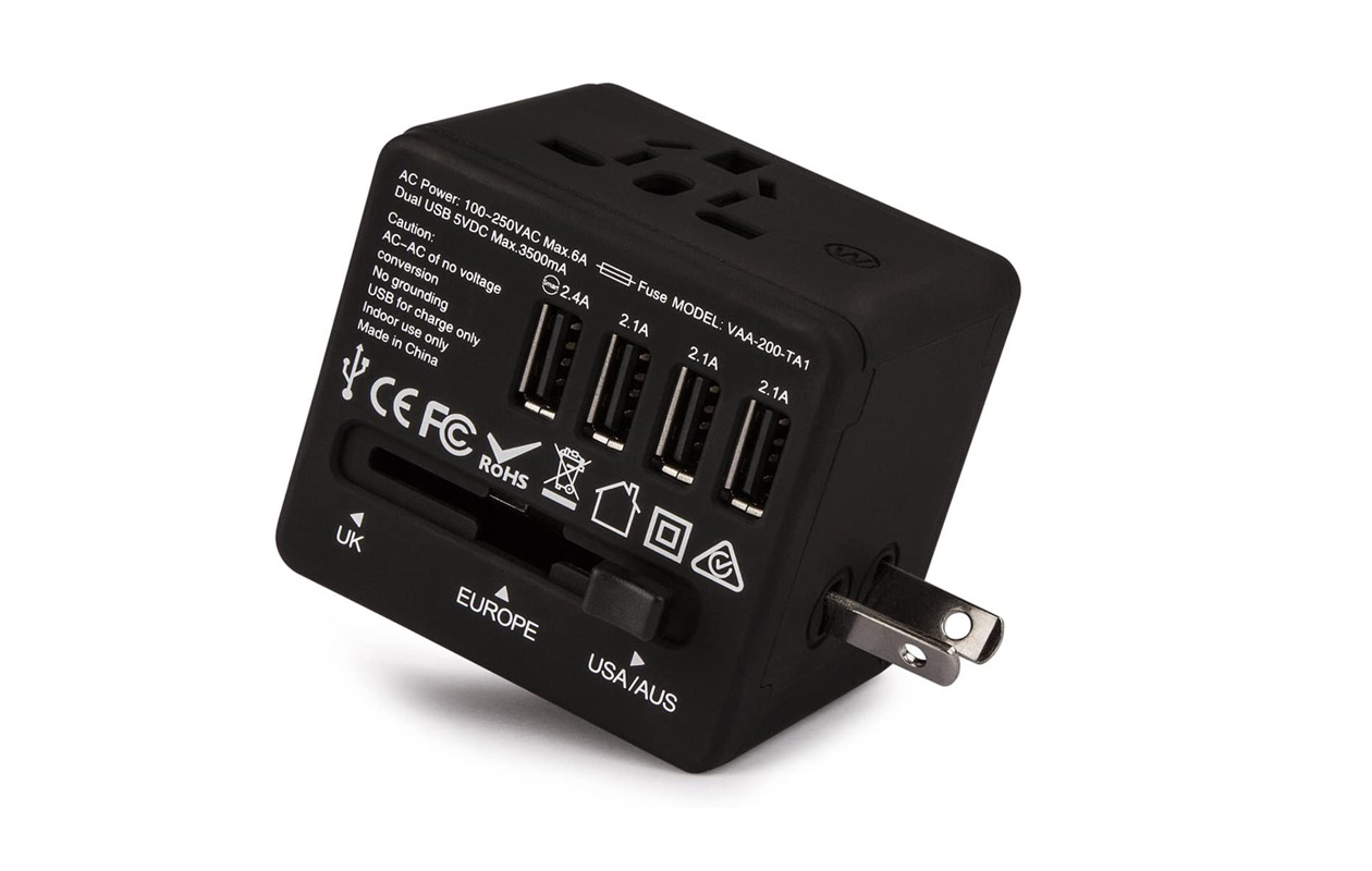 Adapter mondial universel avec 4 ports USB