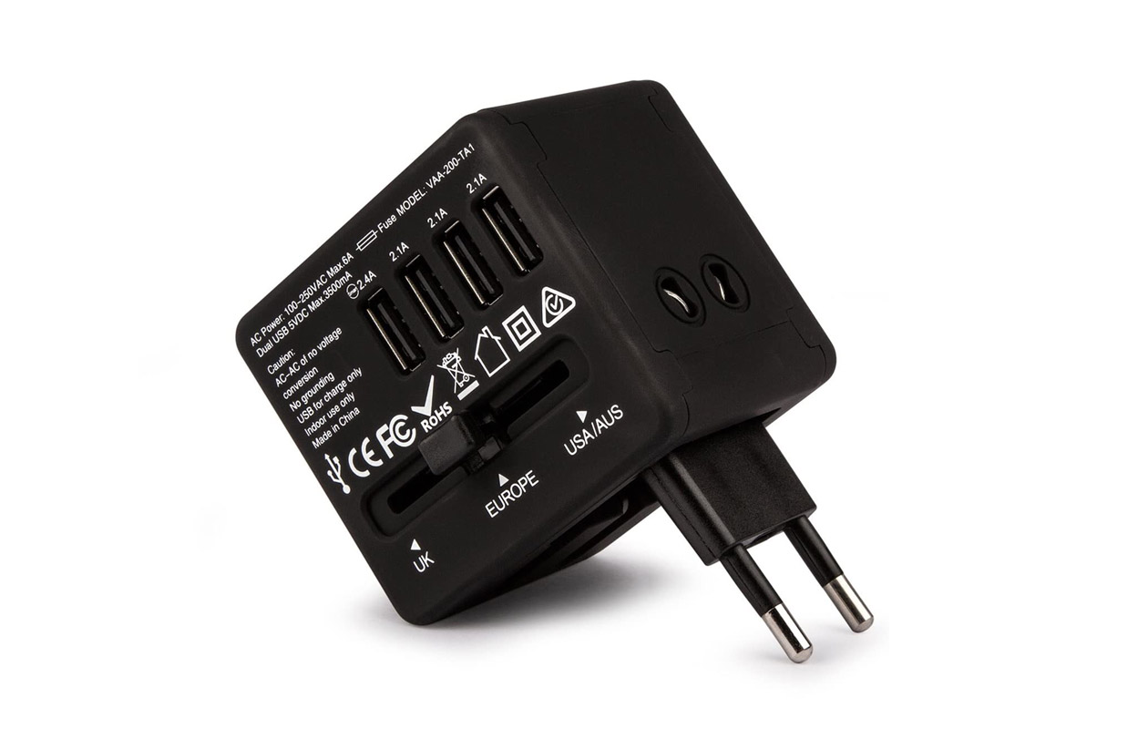 Adapter mondial universel avec 4 ports USB