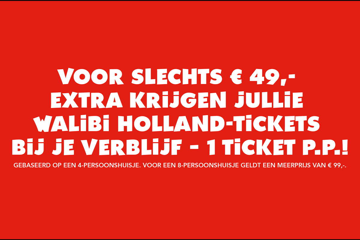 Verblijf in een 4- of 8-persoons bungalow in Walibi Village