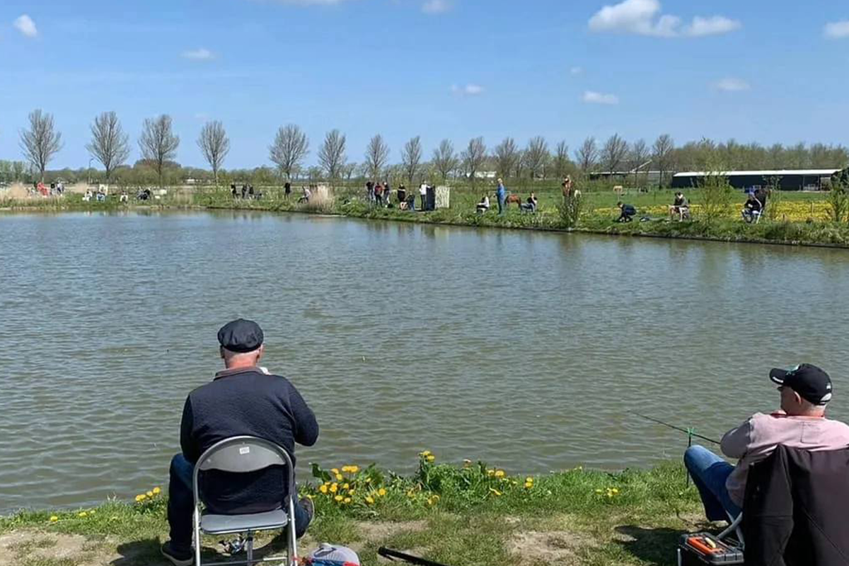 Hele dag vissen + materiaalhuur bij Koi, Vijver & Fishing