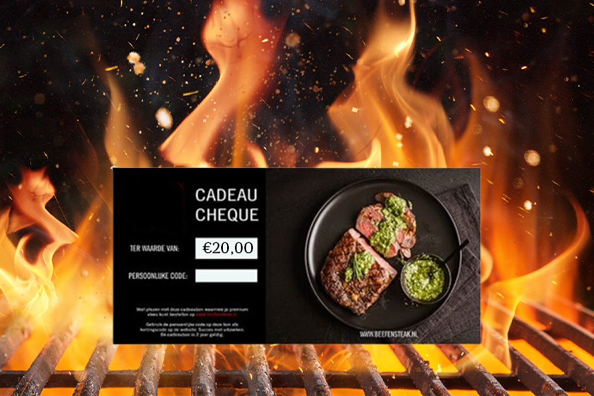 Waardebon van €20 te besteden bij BEEF&STEAK