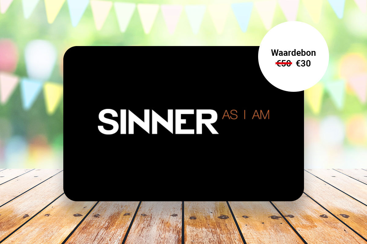 Waardebon t.w.v. €50 te besteden bij SINNER