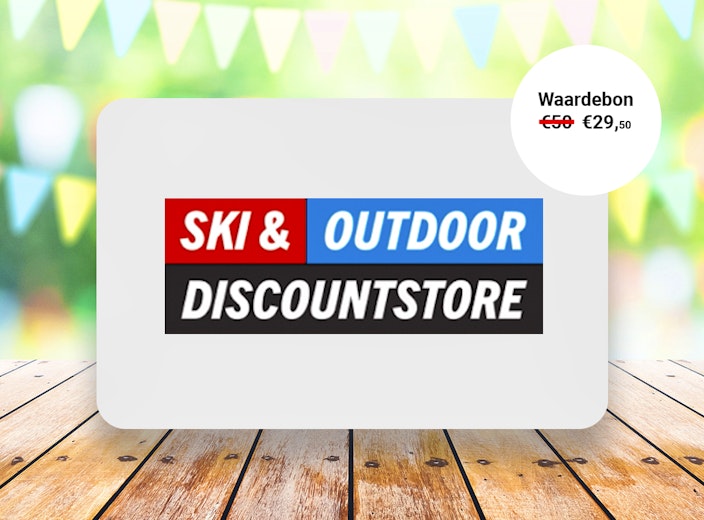 Waardebon t.w.v. €50 te besteden bij Ski & Outdoor Discountstore