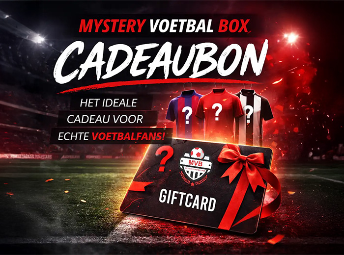 Bon cadeau d’une valeur de 50 € ou 100 € à dépenser chez Mystery Voetbal Box
