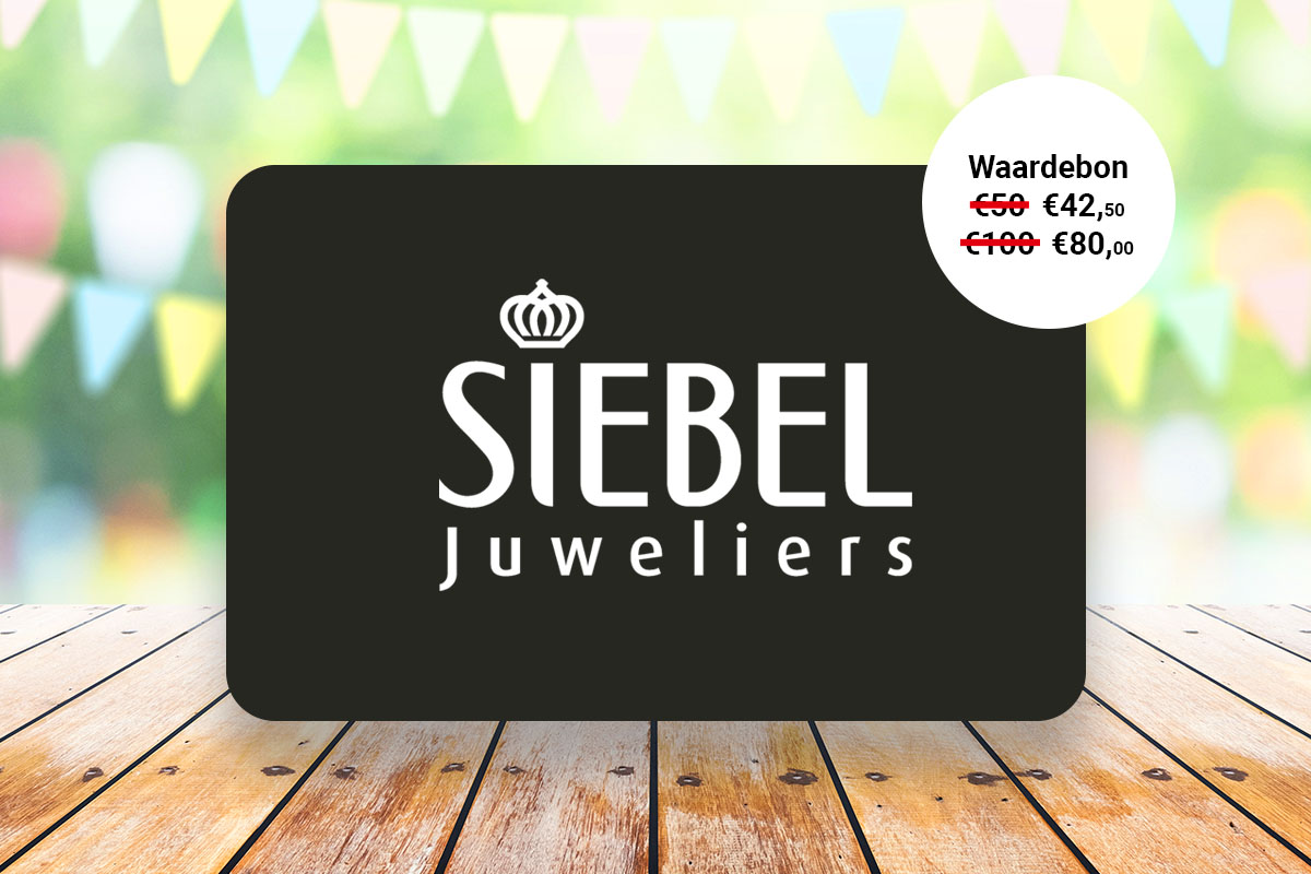 Waardebon t.w.v. €50 of €100 te besteden bij Siebel Juweliers
