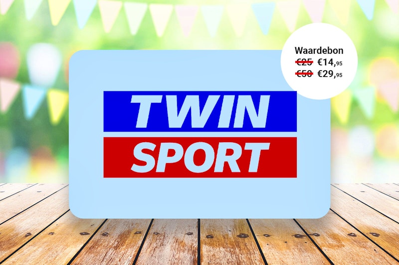 Waardebon t.w.v. €25 of €50 te besteden bij Twin Sport
