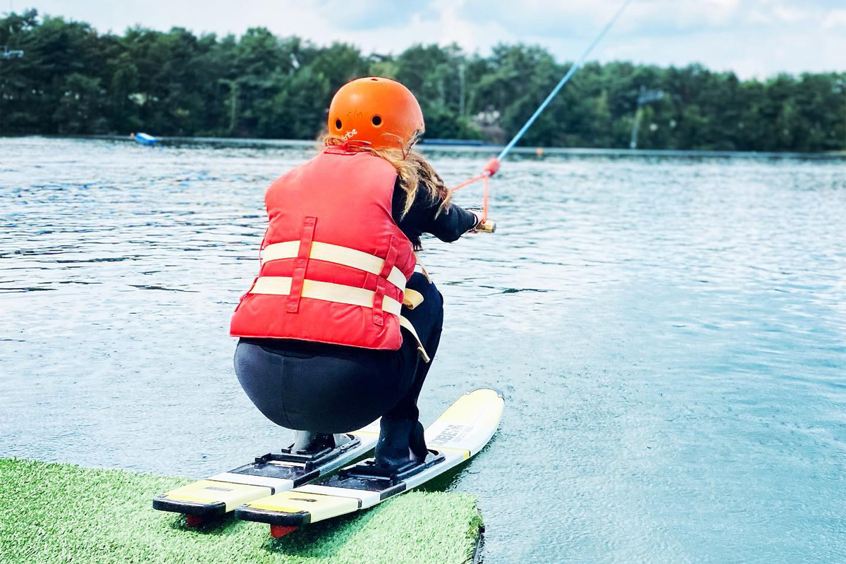 1,5 uur waterskiën bij Waterskicentrum de Vossemeren