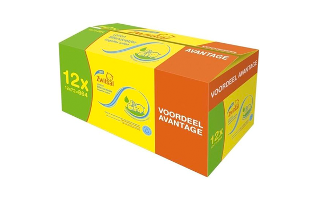 Zwitsal Lotion billendoekjes - 12 x 72