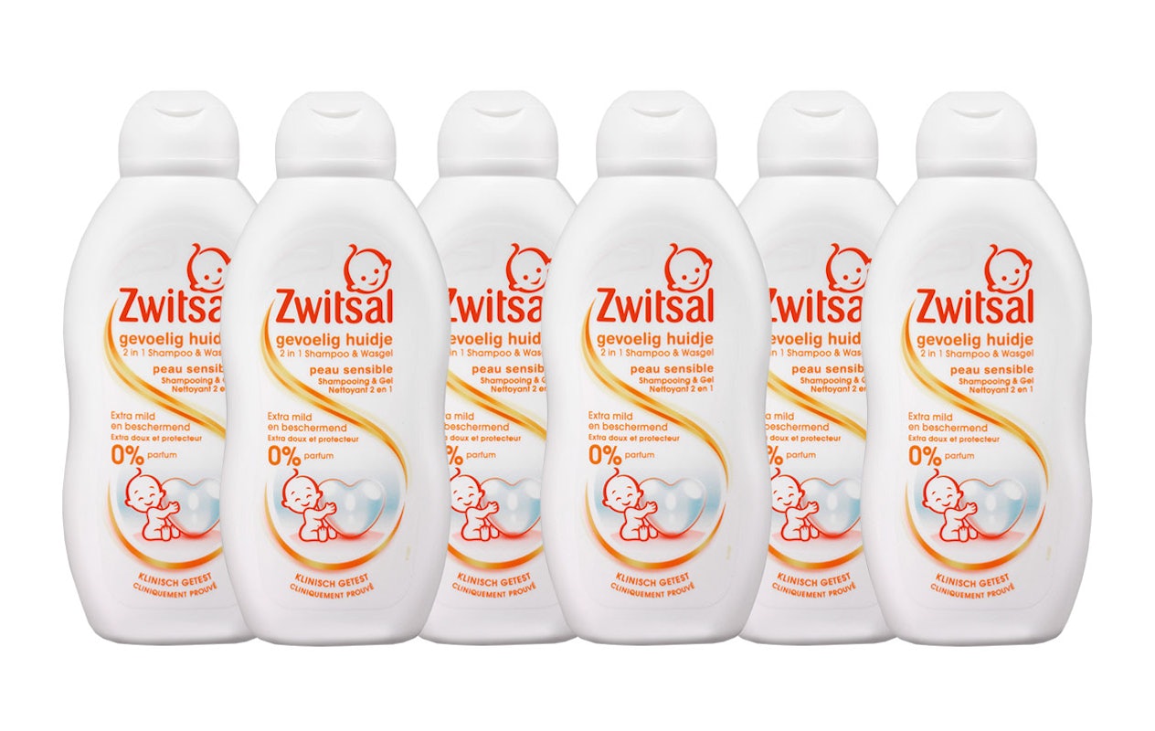 Zwitsal Shampoo & Wasgel Sensitive 6 pack